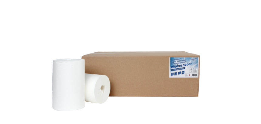 Cleaninq wiping paper M1 1-ply 12cmx120m white