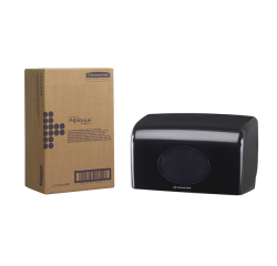 Toiletpapierdispenser Aquarius duo voor kleine rollen zwart 7191
