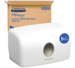 Aquarius 6956 Mini White Hand Towel Dispenser for Fold-I