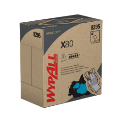 Poetsdoek WypAll X80 Powerclean 426x212mm 80vel dispenserdoos blauw 8295