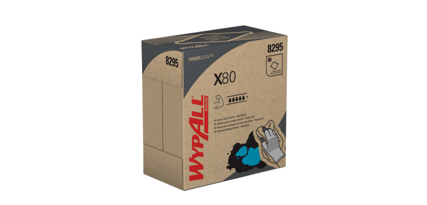 Wischtuch WypAll X80 Powerclean 8295 426x212mm 80 Blatt Pop-up blau