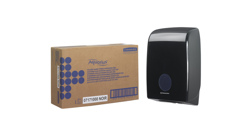 Aquarius Handtuchspender 7171 für Interfold Schwarz