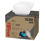 Chiffon d'essuyage WypAll X70 Powerclean 8296 426x282mm 200fls boîte portable blanc