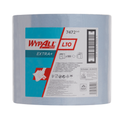 Poetsrol WypAll L10 Extra 1-laags 235mmx380m 1000 vel blauw 7472