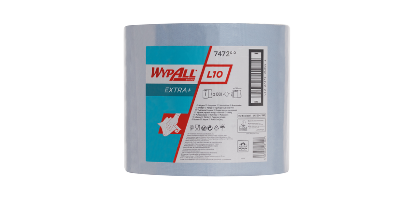 Chiffon d'essuyage WypAll L10 Extra 7472 1 épaisseur 235mmx380m 1000 feuilles bleu