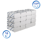 Handdoek Scott i-vouw 2-laags 212x186mm 16x220stuks wit 6609