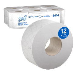 Toiletpapier Scott Essential jumbo 2-laags 200m wit 8614