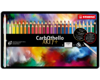 Kleurpotloden STABILO CarbOthello kalkpastel assorti blik à 48 stuks