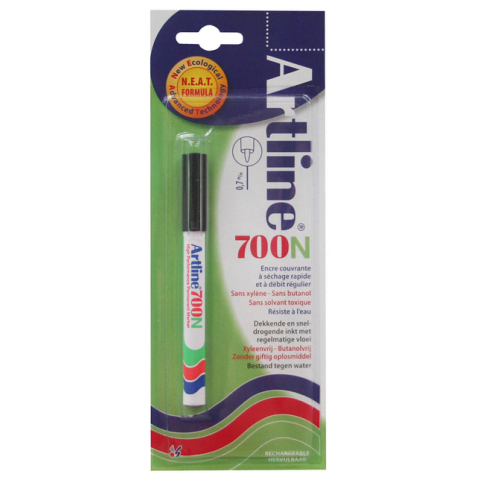 Viltstift Artline 700 rond 0.7mm zwart blister à 1 stuk