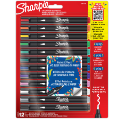 De_rotulador sharpie acrylic punta redonda blister de 12 unidades colores surtidos