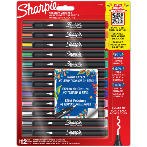 Viltstift Sharpie Creatieve marker assorti blister à 12 stuks