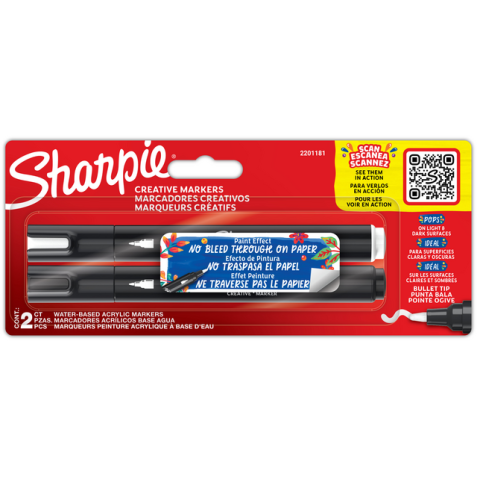 Marqueur Sharpie Creative assorti blister 2 pièces