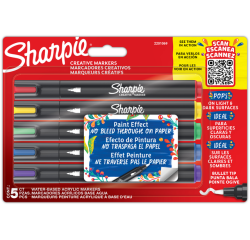 En_rotulador sharpie acrylic punta redonda blister de 5 unidades colores surtidos