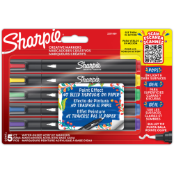 En_rotulador sharpie acrylic punta redonda blister de 5 unidades colores surtidos