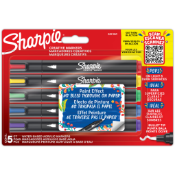 De_rotulador sharpie acrylic punta redonda blister de 5 unidades colores surtidos