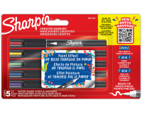 En_rotulador sharpie acrylic punta pincel blister de 5 unidades colores surtidos