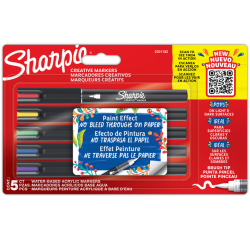 En_rotulador sharpie acrylic punta pincel blister de 5 unidades colores surtidos