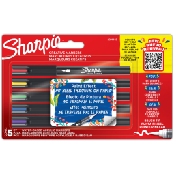 De_rotulador sharpie acrylic punta pincel blister de 5 unidades colores surtidos