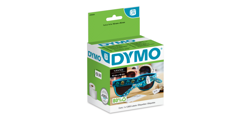 Etiquette DYMO LabelWriter carte prix 10x19mm 1 rouleau 1500 pièces blanc