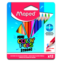 Crayon de couleur Maped Color'Peps Mini Strong set 12 couleurs