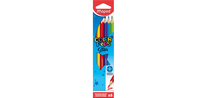 Crayon de couleur Maped Color'Peps Star set 6 couleurs