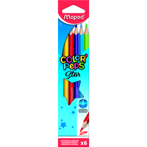 Crayon de couleur Maped Color'Peps Star set 6 couleurs