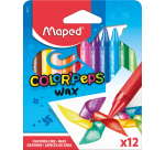 Maped Color'Peps Wax Crayons Set of 12 Colors