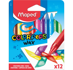 Crayons de cire Maped Color'Peps Was set 12 couleurs