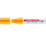 edding 4090 Kreidemarker für Fenster, Blockspitze 4-15mm, fluoreszierend orange