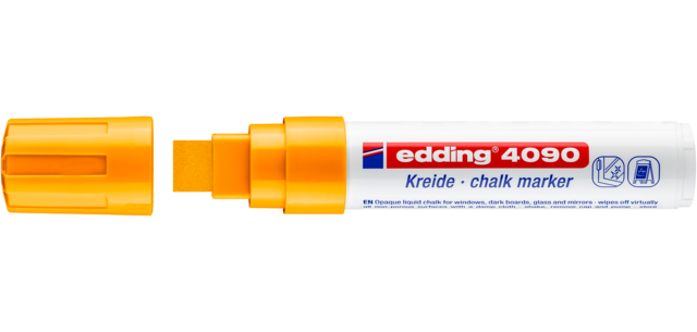 edding 4090 Window chalk marker block tip 4-15mm neon orange