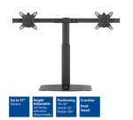 Bras 2 écrans ACT Office ressort à gaz barre transaversale