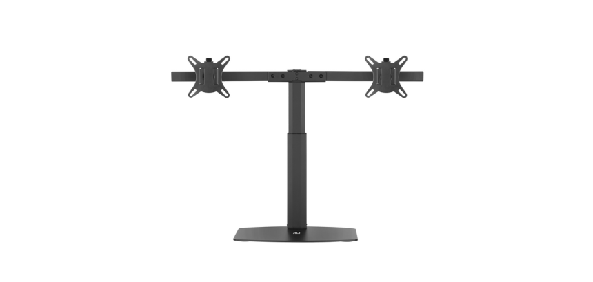 Bras 2 écrans ACT Office ressort à gaz barre transaversale