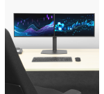 Bras 2 écrans ACT Office ressort à gaz barre transaversale