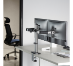 Bras 2 écrans ACT Office argent