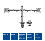 Bras 2 écrans ACT Office argent