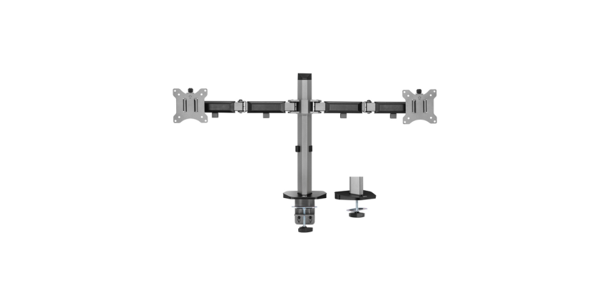 ACT Office Dual-Monitor-Arm Silber