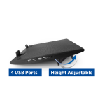 Support ordinateur portable ACT 2 positions avec ventilation hub 4 ports