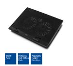 Support ordinateur portable ACT 2 positions avec ventilation hub 4 ports