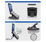 Support ordinateur portable ACT 6 positions hub 4 ports