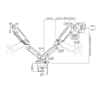 Gas Spring Dual Monitor Arm ACT Office