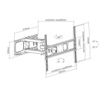 Support mural TV ACT à mouvement complet 37 à 70" VESA
