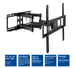 Support mural TV ACT à mouvement complet 37 à 70" VESA