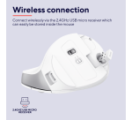 Muis Trust ergonomisch BAYO II draadloos wit