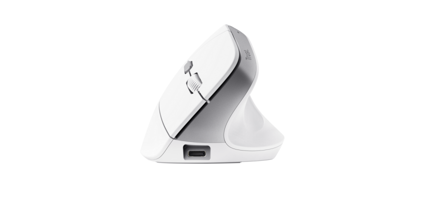 Muis Trust ergonomisch BAYO II draadloos wit