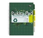 Projectboek Pukka Pad Recycled A4 lijn 5-tabs 4-gaats 200 pagina's 80gr groen
