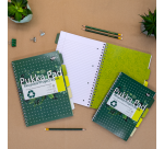 Pukka Pad Recycled B5 Project Notebook lined 4 dividers 200 pages 80gsm green