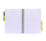 Pukka Pad Recycled B5 Project Notebook lined 4 dividers 200 pages 80gsm green