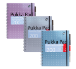 Pukka Pad Metallic Executive A4 Projektbuch liniert mit 5 Trennblättern 200 Seiten 80g sortiert