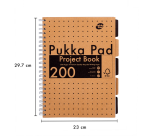 Projectboek Pukka Pad Kraft A4 lijn 5-tabs 200 pagina's 80gr