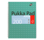 Collegeblok Pukka Pad Jotta A4 lijn 4-gaats 200 pagina's 80gr groen
